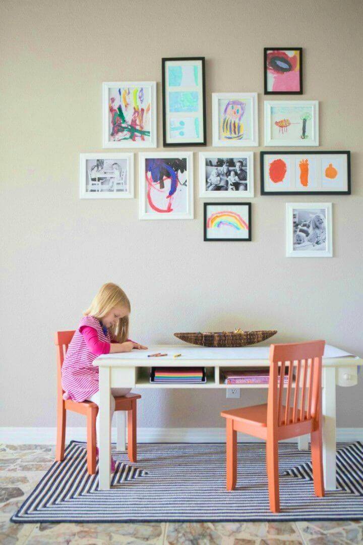 Awesome DIY Kids Art Gallery Wall