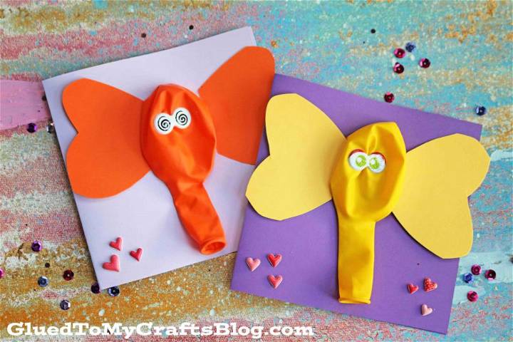 Balloon Elephant Card Craft for Kids