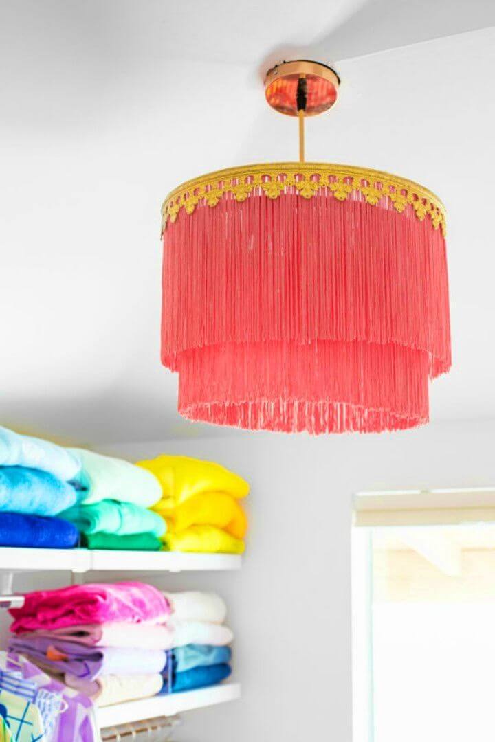 Beautiful DIY Fringe Chandelier