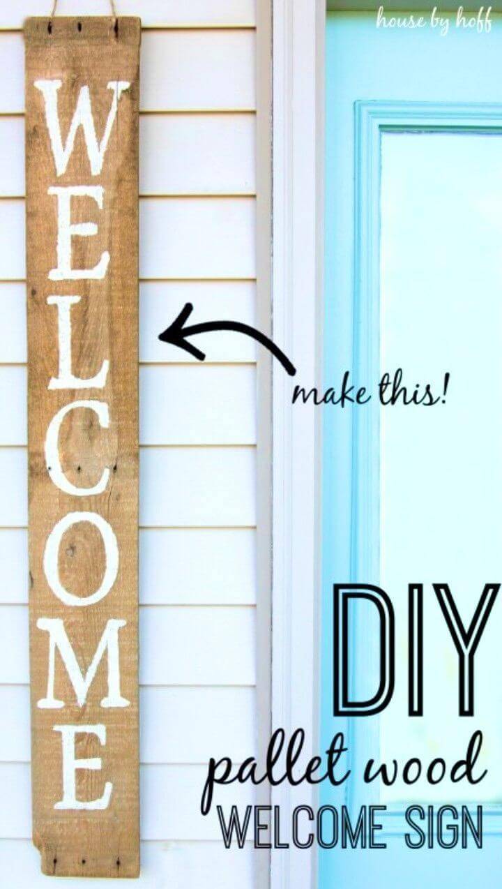 Best DIY Front Door Pallet Wood Sign