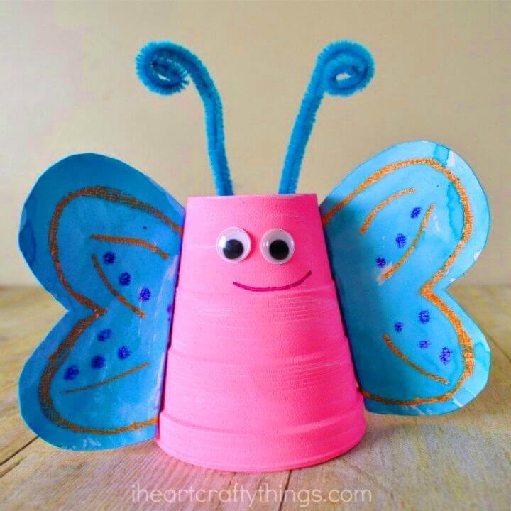 Cheap DIY Foam Cup Butterfly