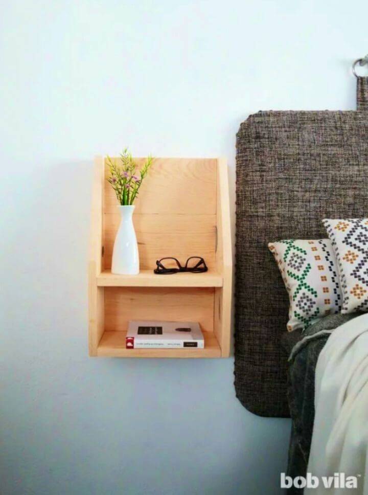 Build Your Own Floating Wooden Nightstand