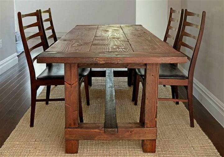 Build Your Own Rustic Farmhouse Table