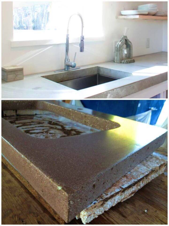 33 Long-lasting DIY Concrete Countertops ⋆ DIY Crafts