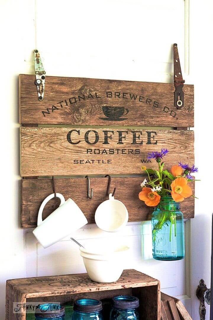 Build a Pallet Coffee Crate Lid Sign
