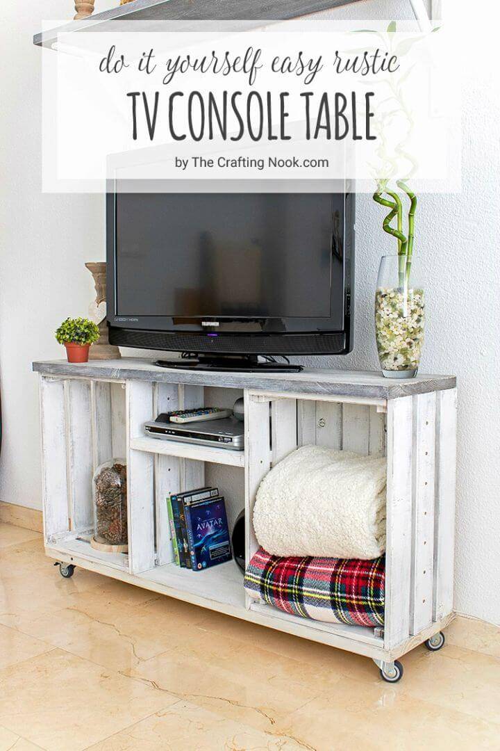 Build a Rustic TV Console Table