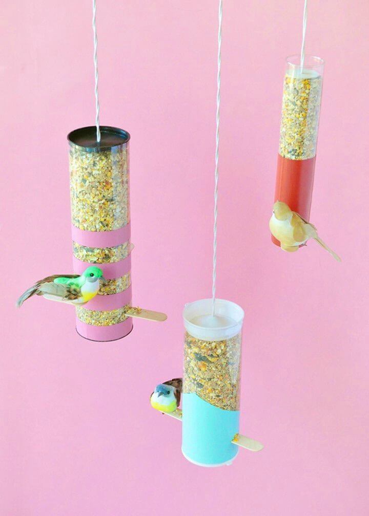 Colorblock Bird Feeders Made From Plastic Bottles