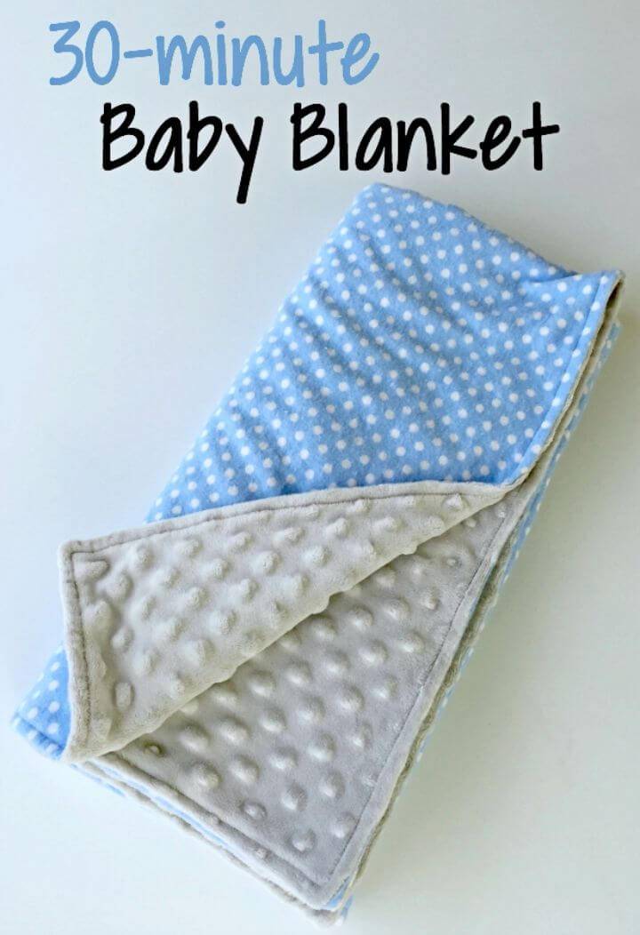 DIY 30 minute Baby Blanket