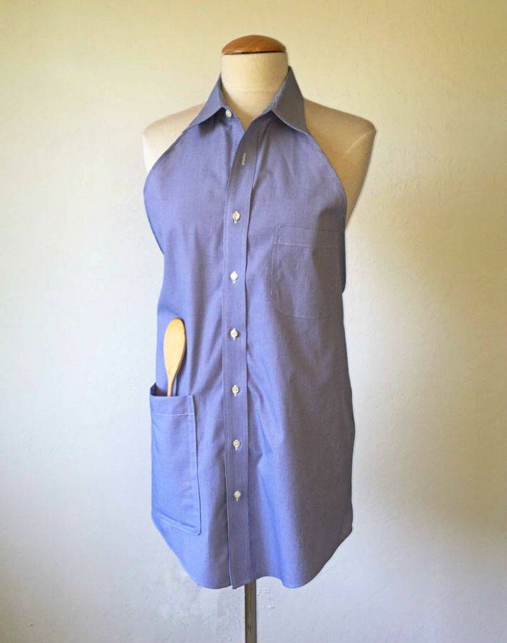 DIY Apron From a Button up Shirt