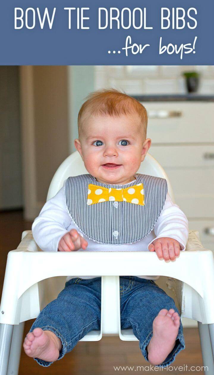 DIY Bow Tie Drool Bibs for Boys