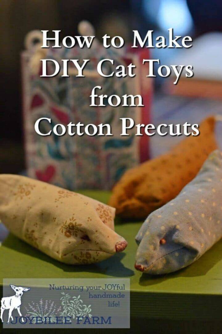 DIY Cat Toys From Cotton Precuts