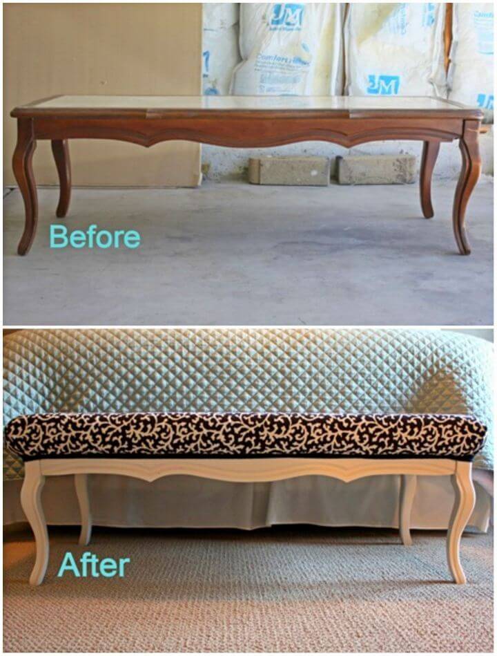DIY Coffee Table to Bench Reveal