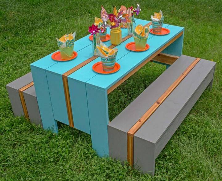 Cool DIY Picnic Table for Kids