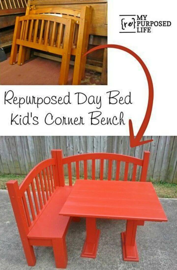 DIY Corner Table Bench for the Kids