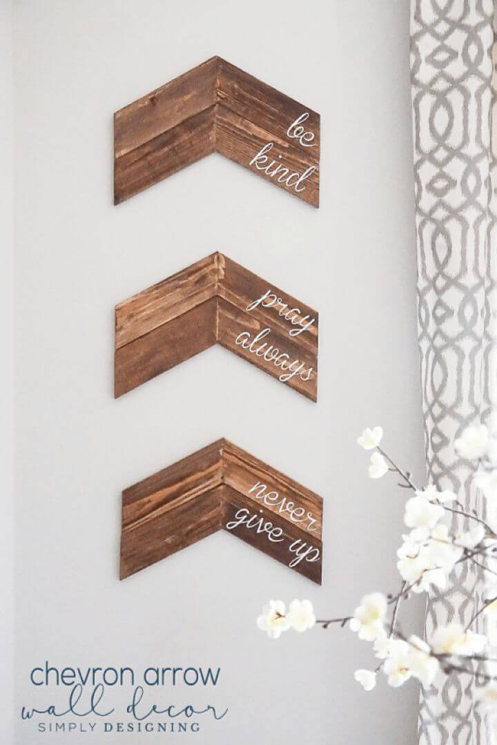 DIY Customizable Chevron Arrow Wall Decor