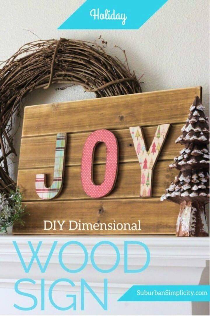 DIY Dimensional Letter Holiday Sign