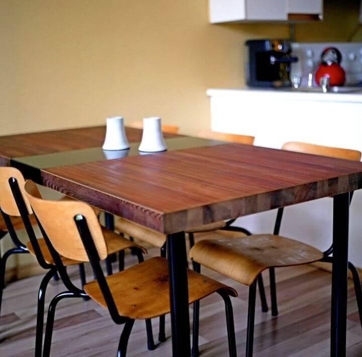 DIY Dining Table Made From a Reclaimed Door