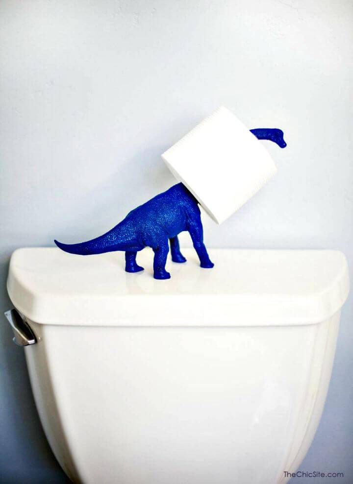 DIY Dinosaur Toilet Paper Holder