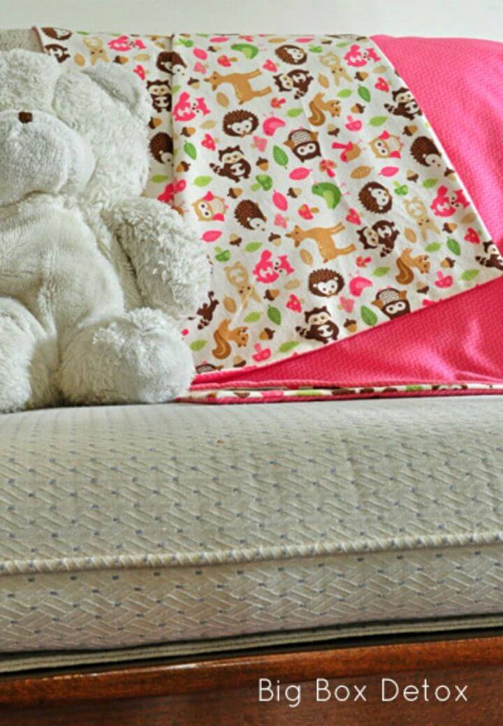 DIY Double Sided Flannel Baby Blanket
