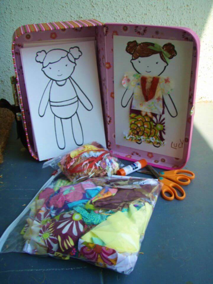 DIY Fabric Scrap Paper Doll Kit