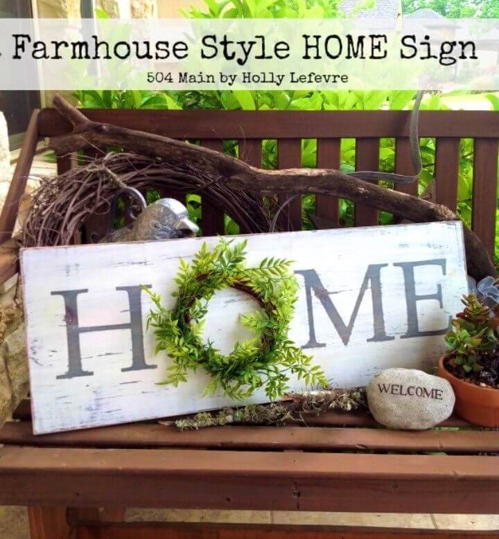 DIY Farmhouse Style Inspired Pallet Home Sign