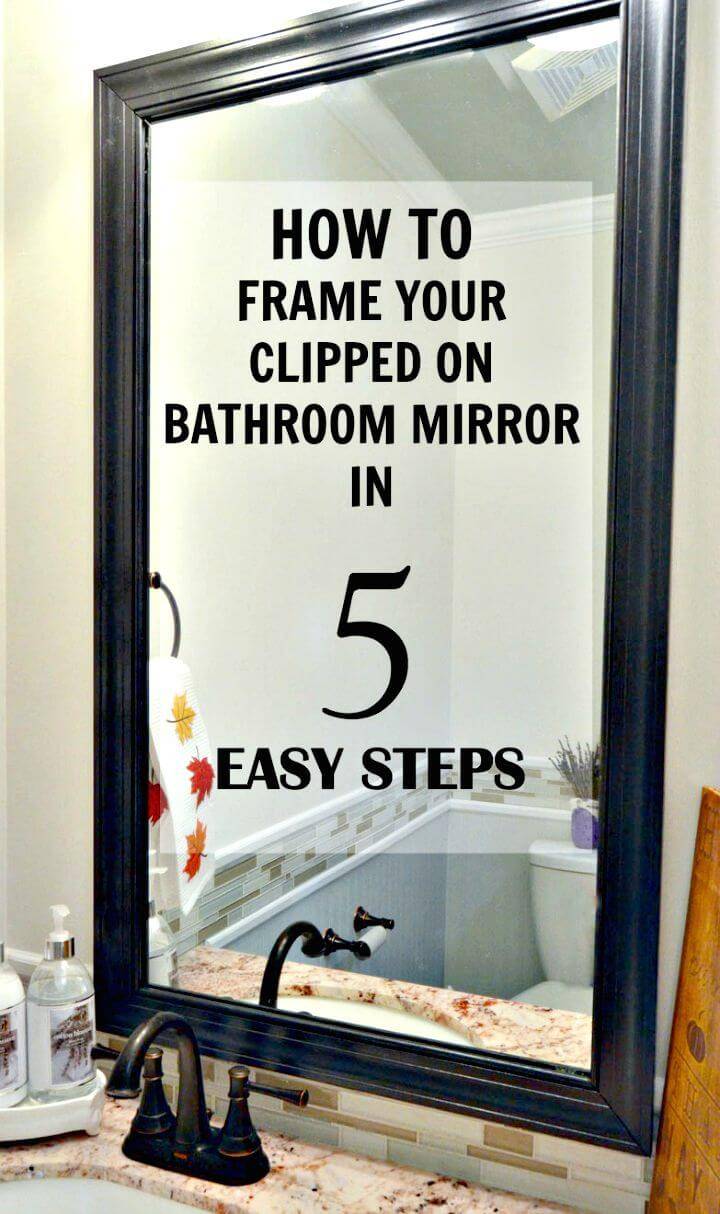 DIY Frame A Mirror with Clips