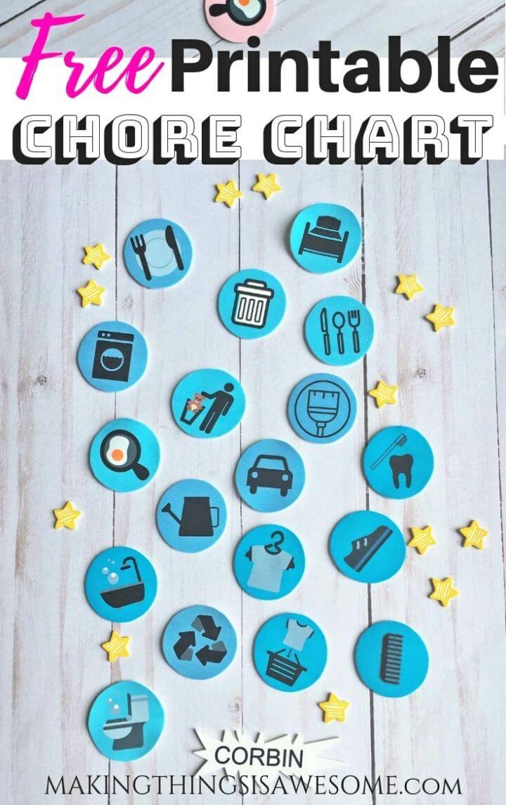 DIY Free Printable Chore Chart Shrinky Dinks