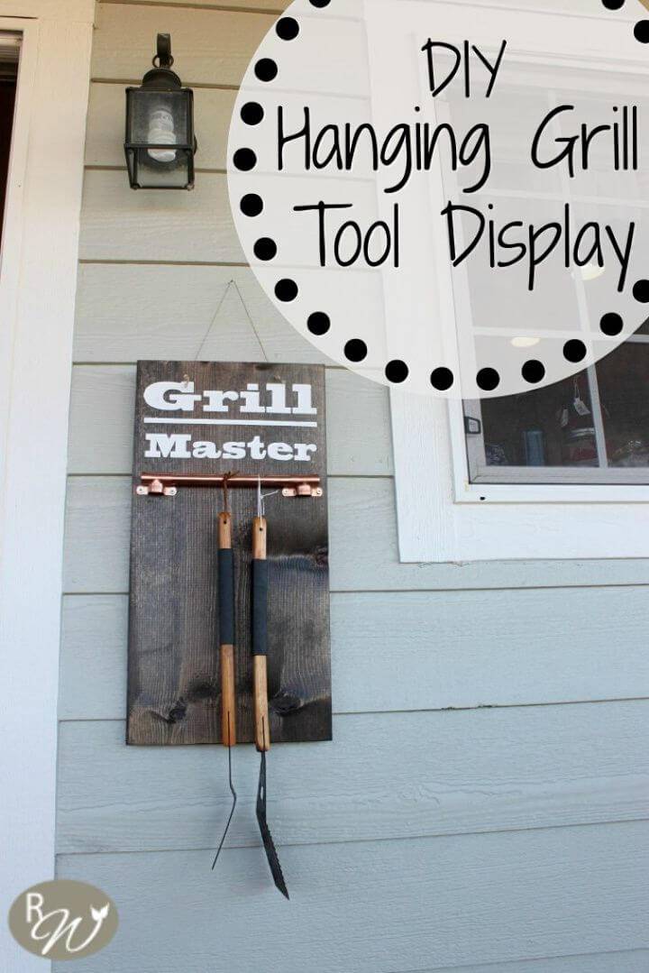 DIY Hanging Grill Tool Display Sign