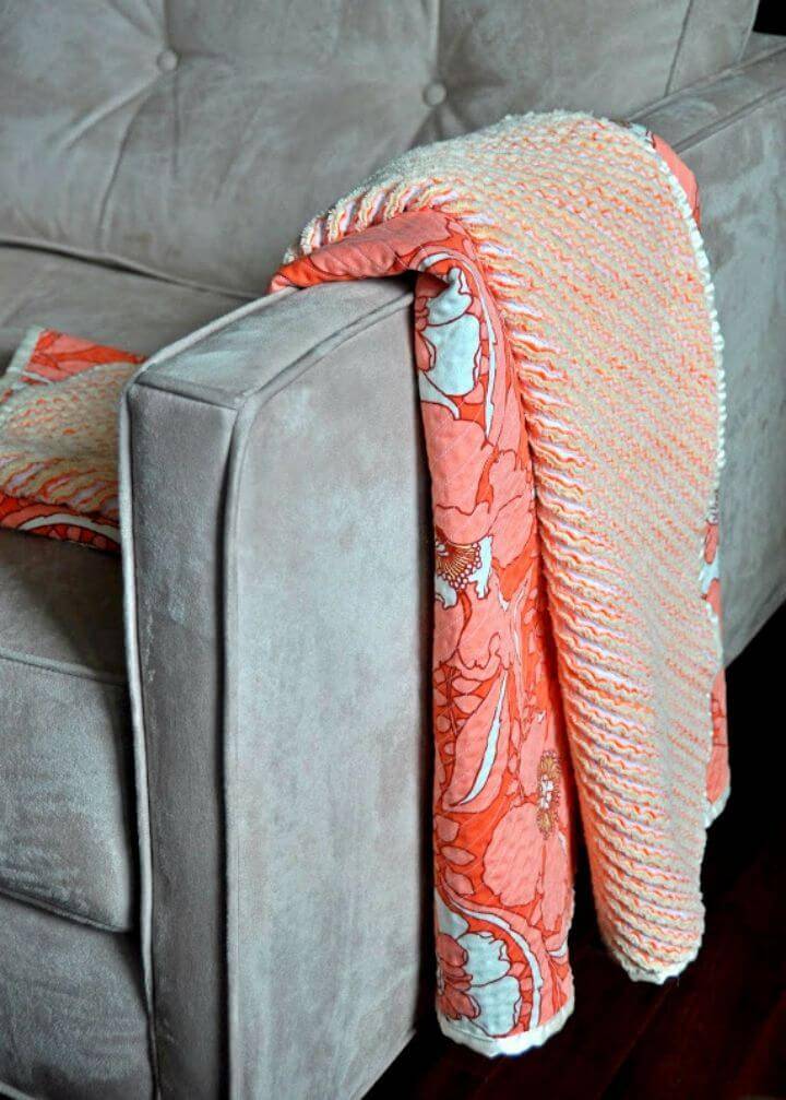 DIY Heirloom Cut Chenille Baby Blanket