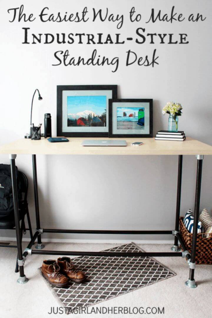 DIY Industrial style Standing Desk 1
