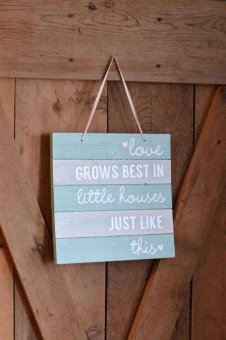 DIY Love Grows Pallet Sign