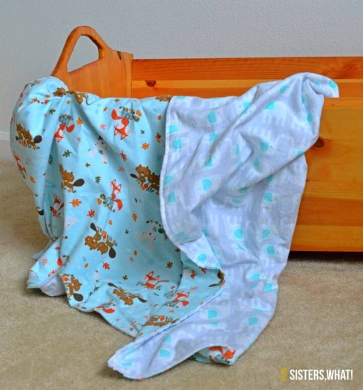 DIY Minky and Flannel Baby Blankets