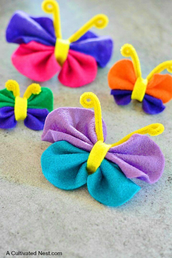 Adorable DIY No-Sew Felt Butterfly