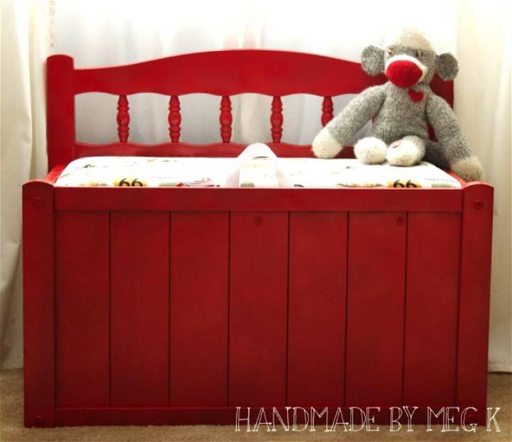 DIY Old Crib to Bens New Toy Chest