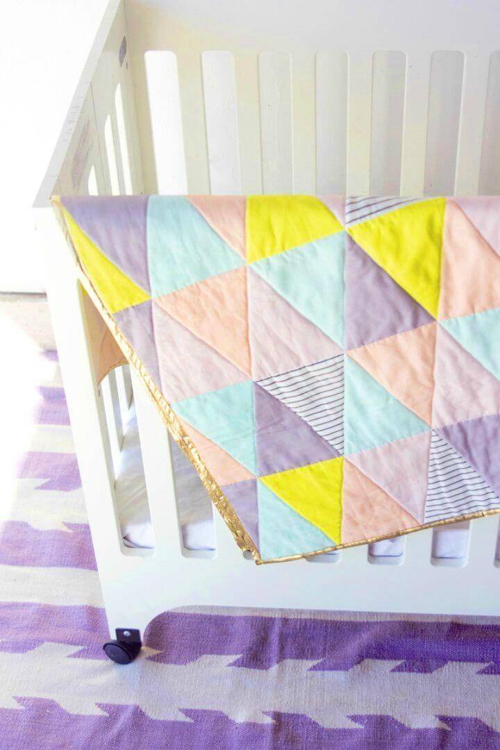 DIY One Hour Triangle Quilt