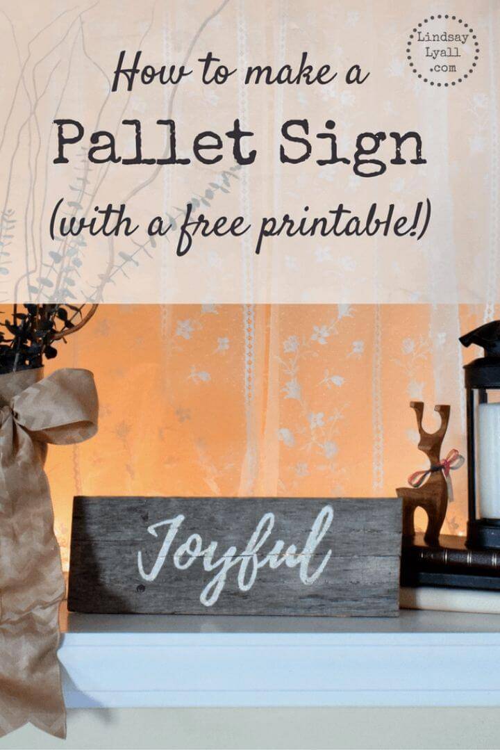 DIY Pallet Sign With a Free Printable