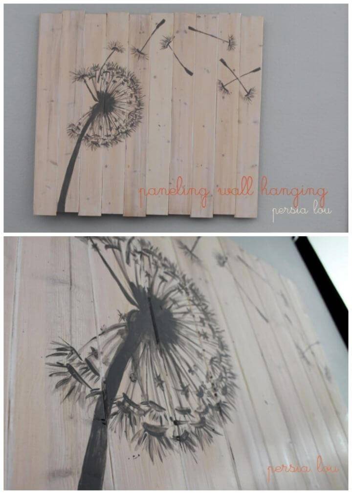 DIY Paneling To Wall Hanging Pallet Sign