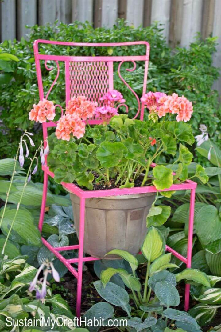 DIY Patio Chair Planters