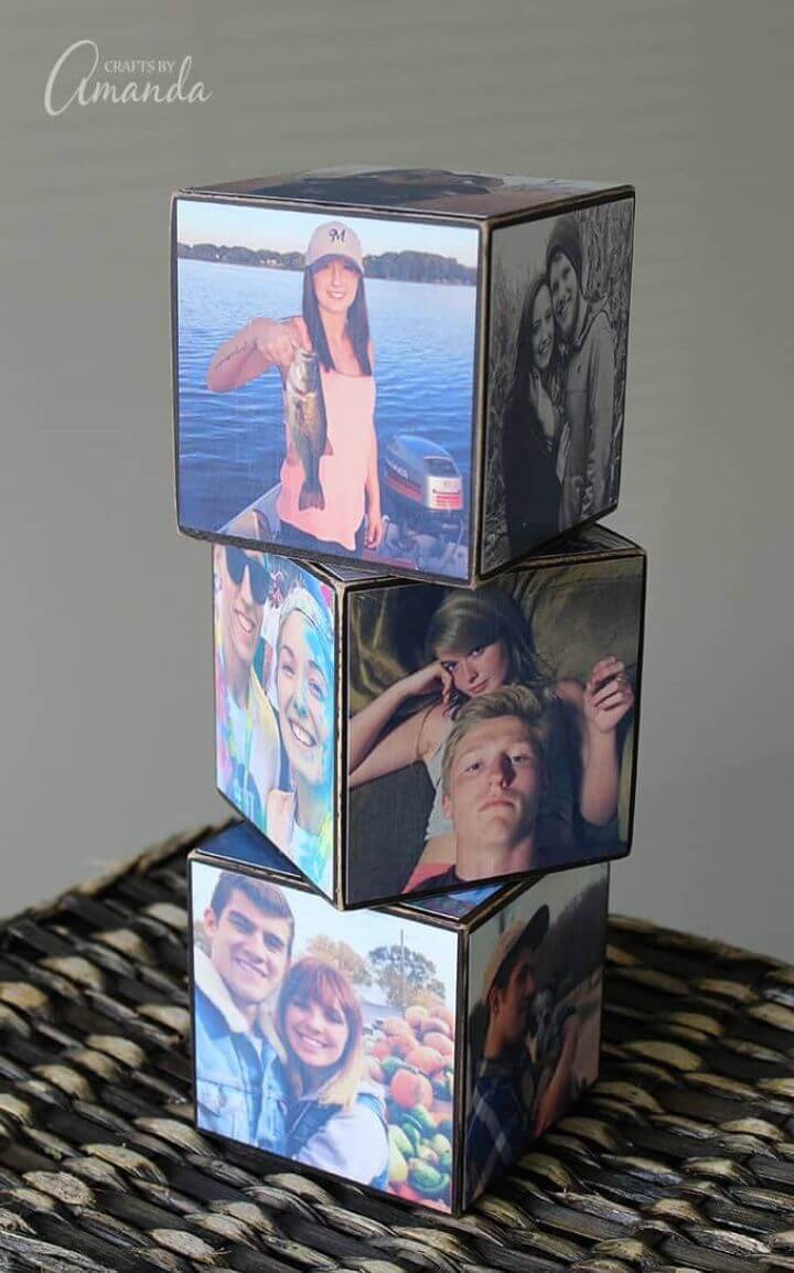 DIY Photo Cube Anniversary Gift