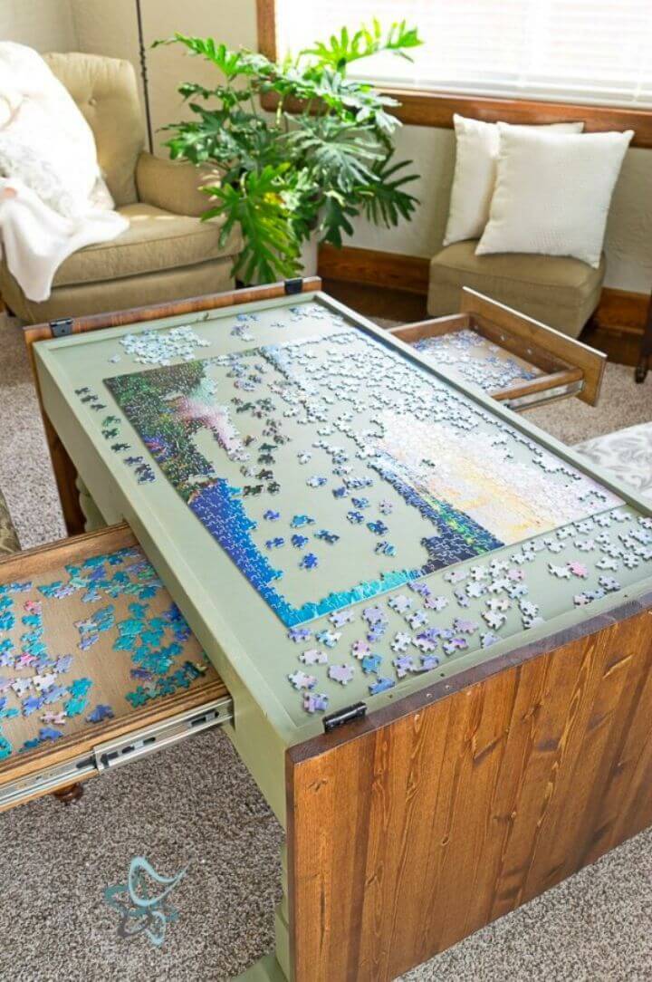 DIY Puzzle Game Table at Home