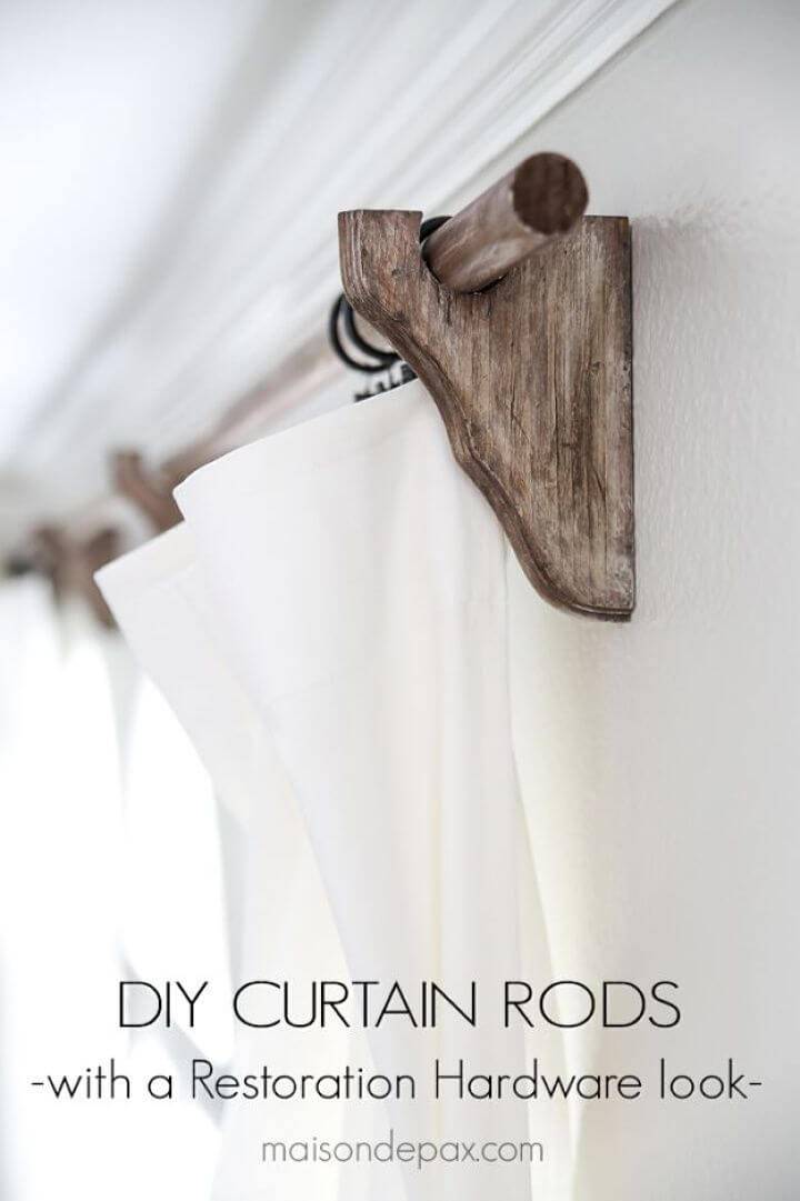 DIY Restoration Hardware Inspired Curtain Rods