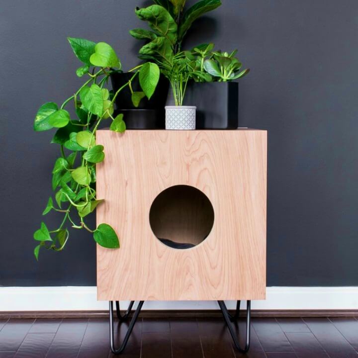 DIY Retro Cat House Side Table 2