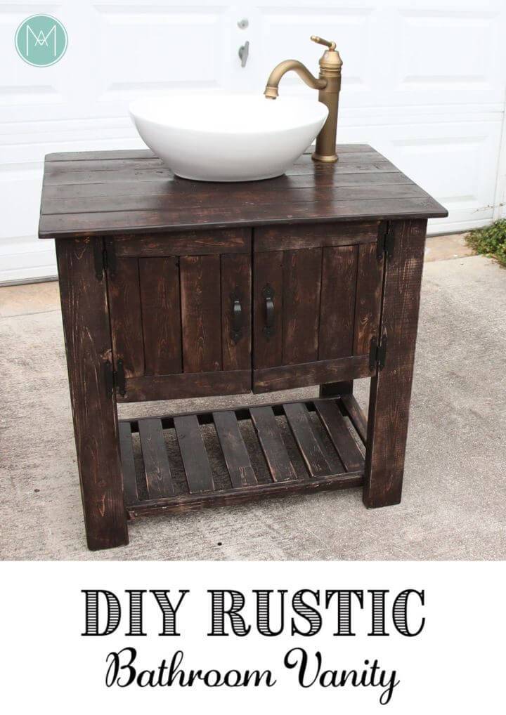 26 Free Plans To Build A Diy Bathroom Vanity From Scratch Crafts - Plans To Build A Rustic Bathroom Vanity
