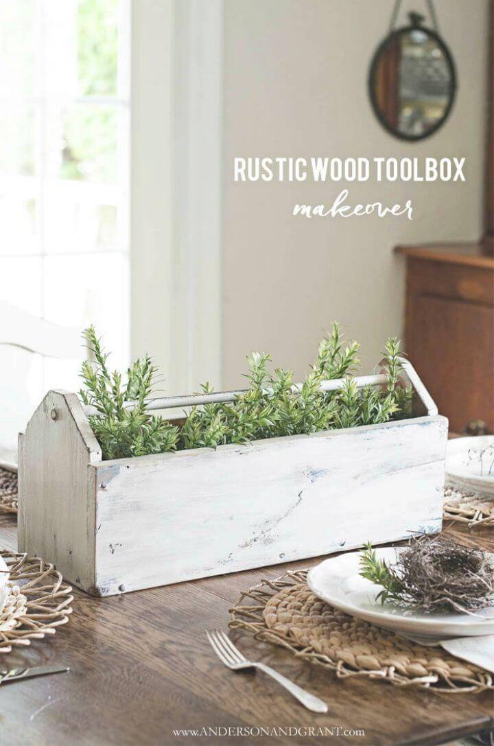 DIY Rustic Wood Toolbox