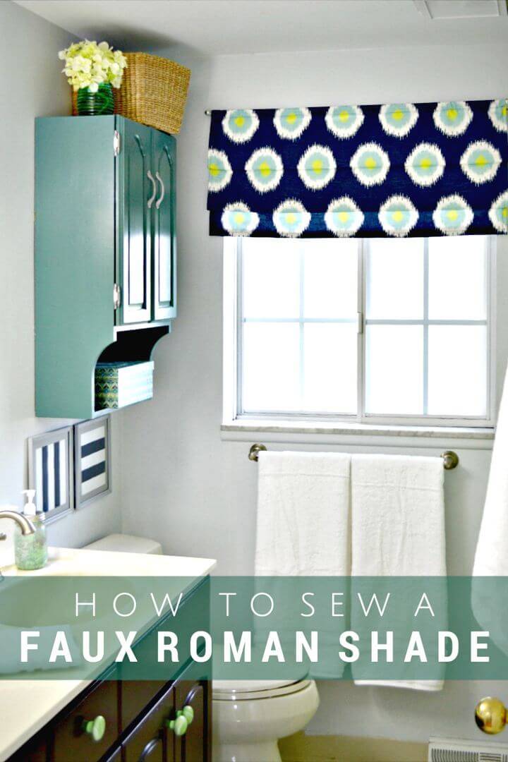 DIY Sew A Faux Roman Shade