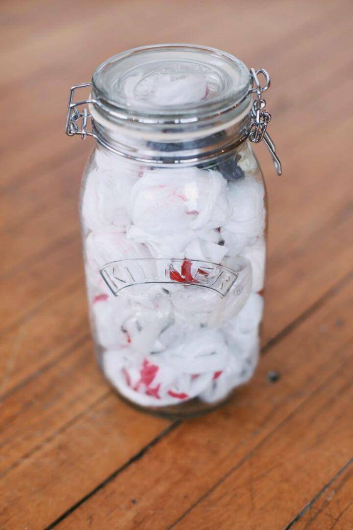 Store Plastic Grocery Bags in a Jar