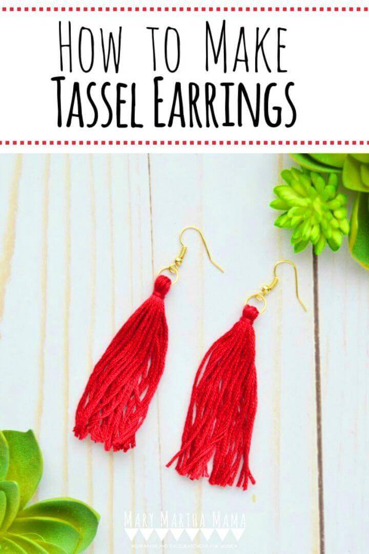 DIY Tassel Earrings in 4 Easy Steps