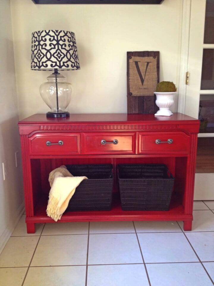 DIY Thrifted Dresser to TV Stand