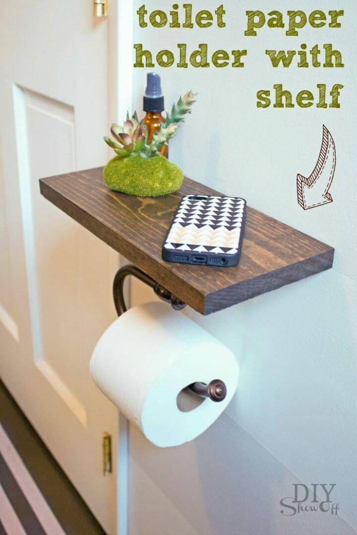 DIY Toilet Paper Holder Shelf