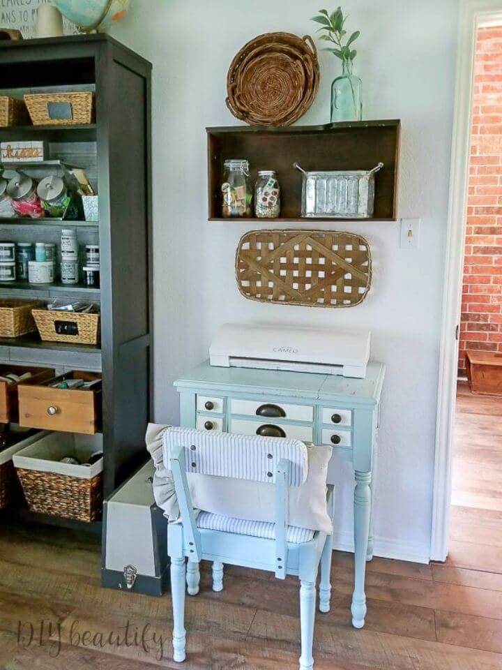 DIY Vintage Sewing Table and Chair